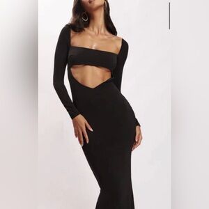 Meshki Black Cut-Out Dress